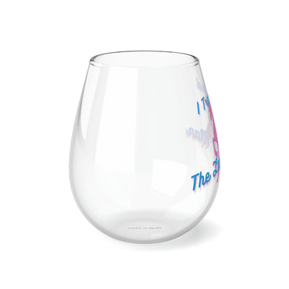 Transcendence Unicorn | 11.75 oz Stemless Wine Glass | Trans