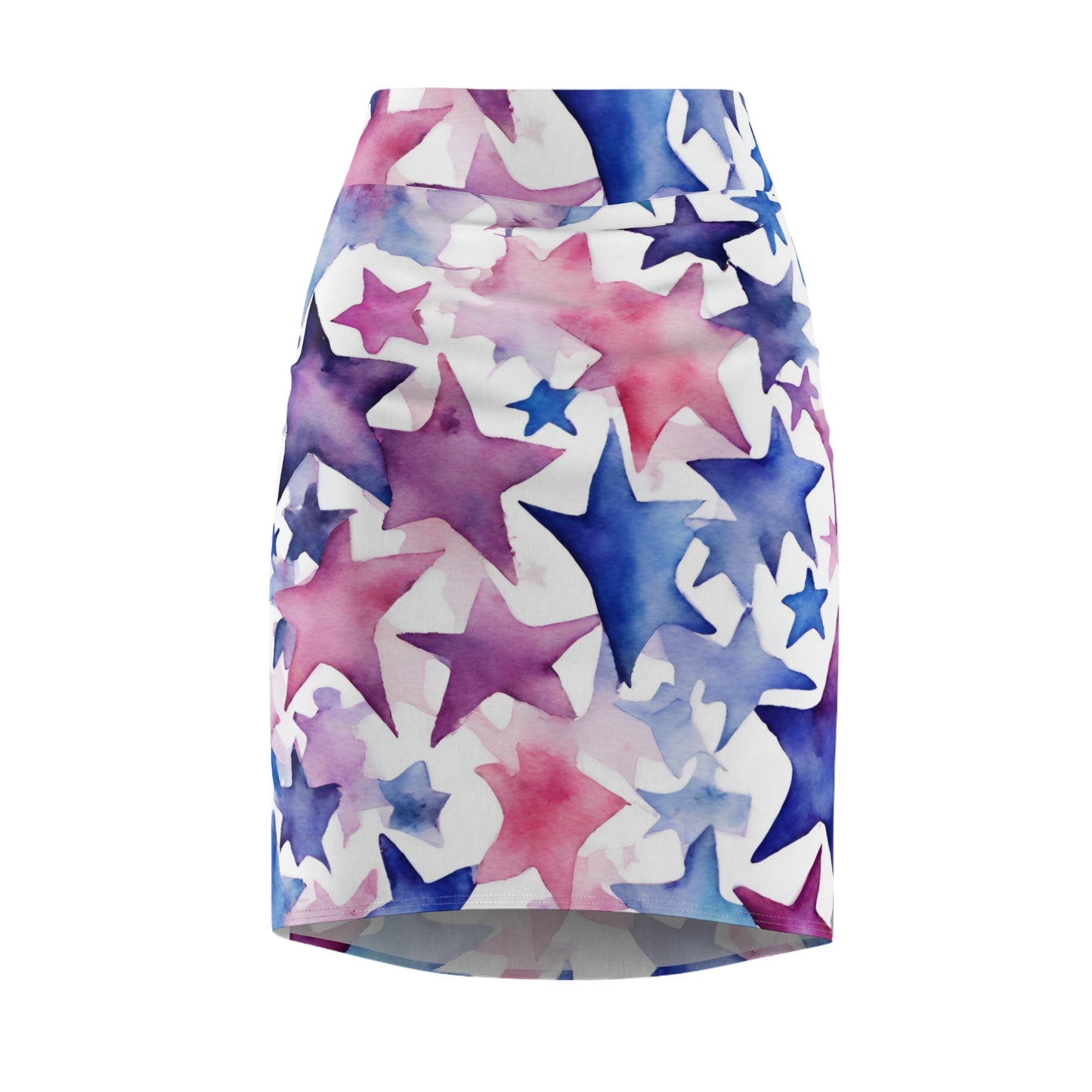 Watercolor Stars| Pencil Skirt | Bi