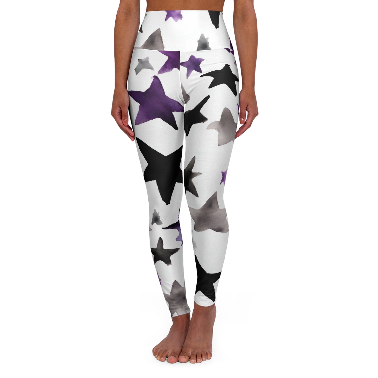 Watercolor Stars | High Waisted Yoga Leggings | Ace