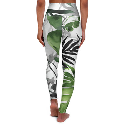 Watercolor Vines | High Waisted Yoga Leggings | Aro