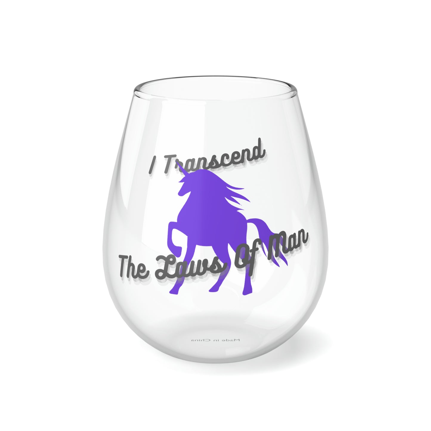 Transcendence Unicorn | 11.75 oz Stemless Wine Glass | Ace