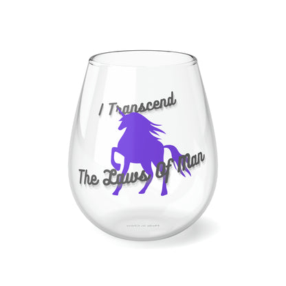 Transcendence Unicorn | 11.75 oz Stemless Wine Glass | Ace