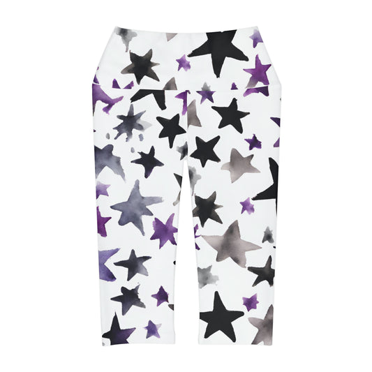 Watercolor Stars | High Waisted Yoga Capri | Ace