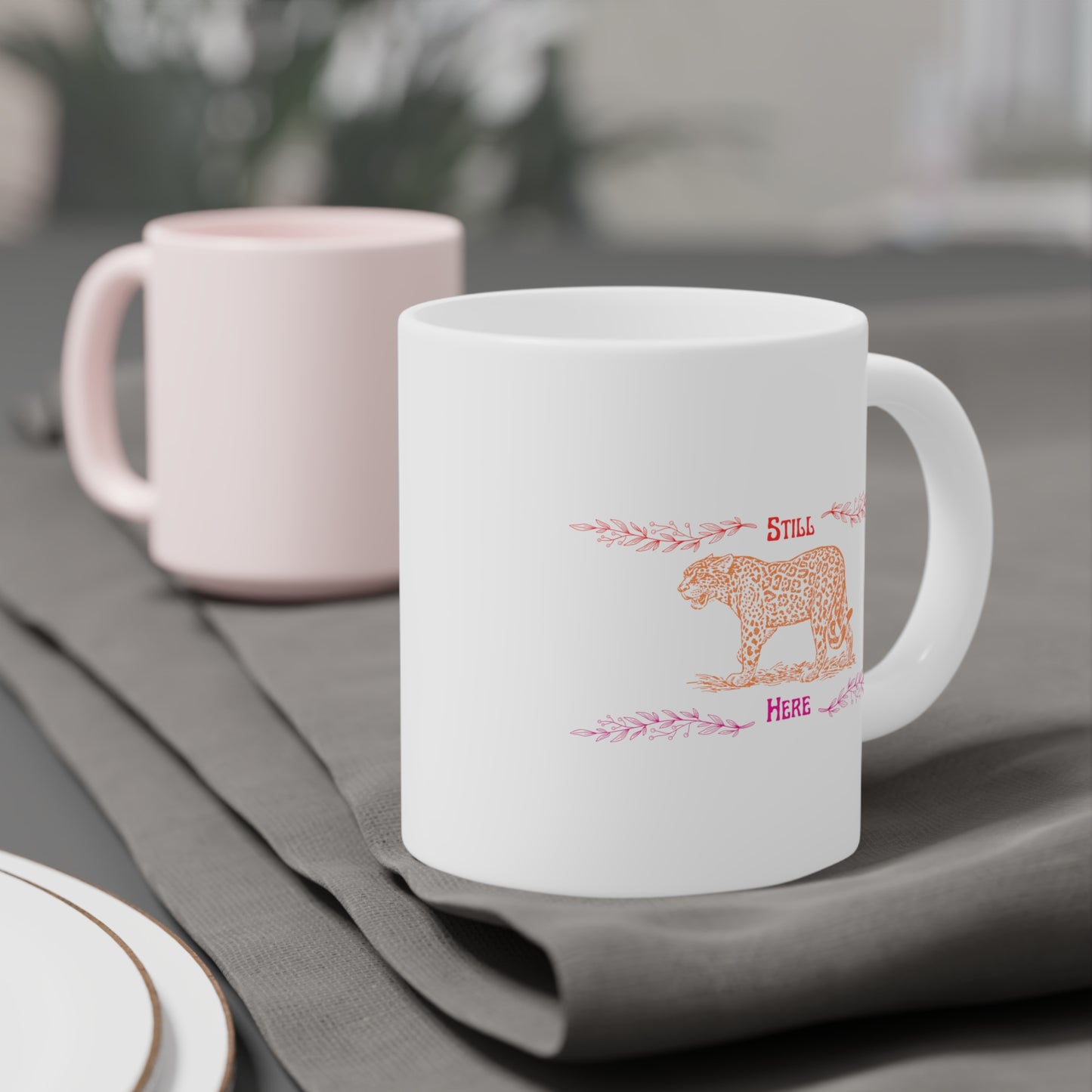 Still Here Jaguar | Latte Mug | Lesbian