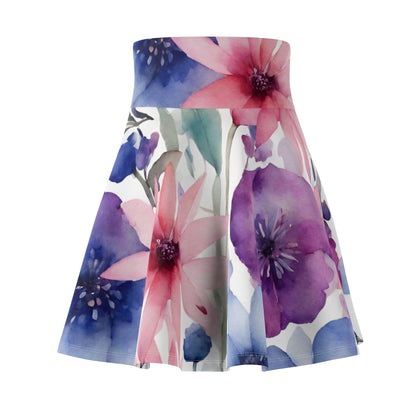 Watercolor Flowers | Skater Skirt | Bi