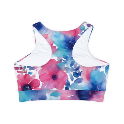 Watercolor Flowers | Sport Bra | Trans