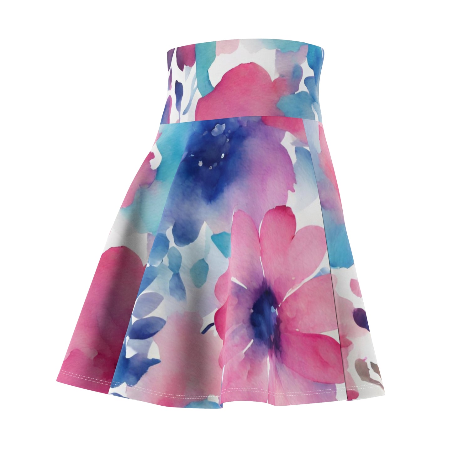 Watercolor Flowers | Skater Skirt | Trans