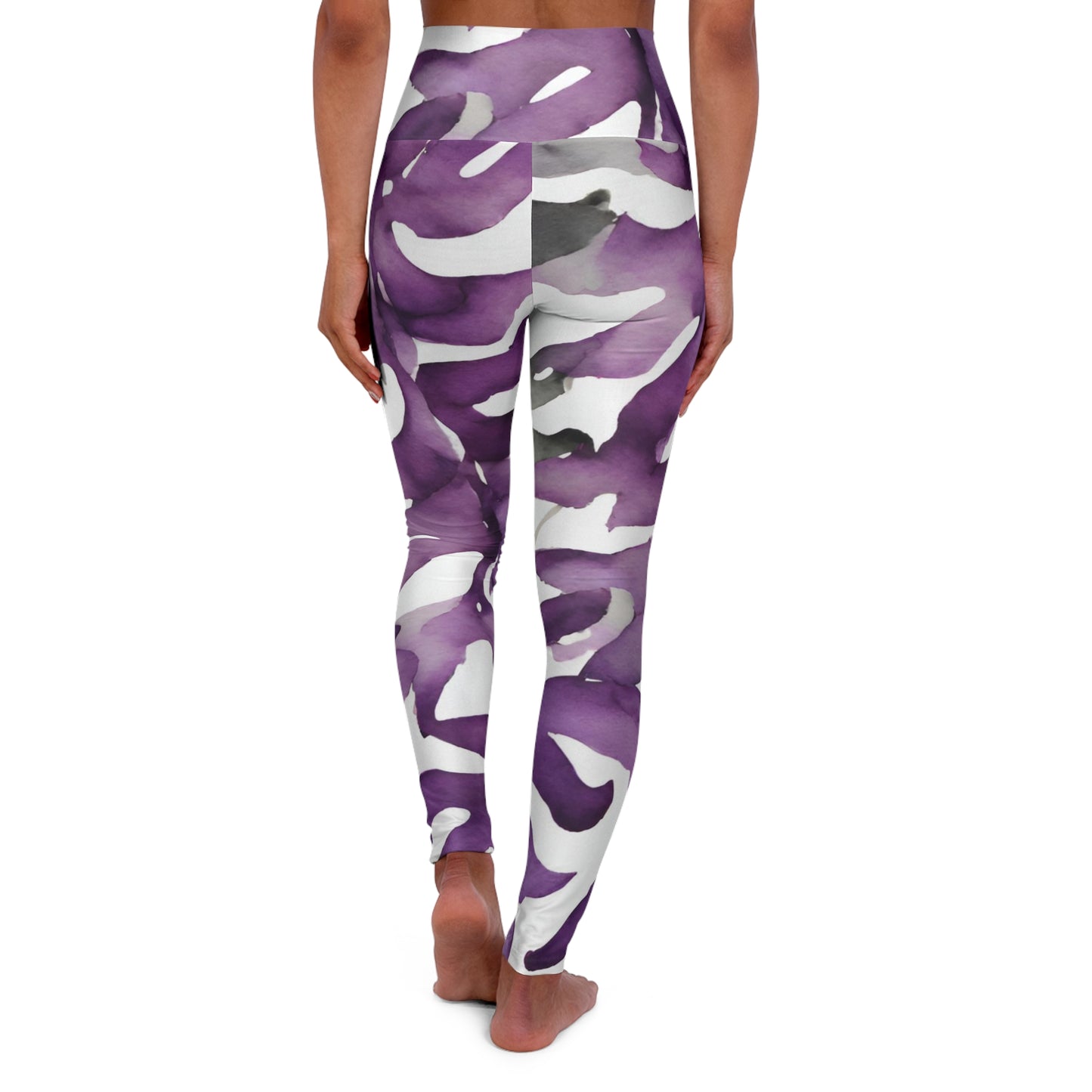 Watercolor Vines | High Waisted Yoga Leggings | Ace